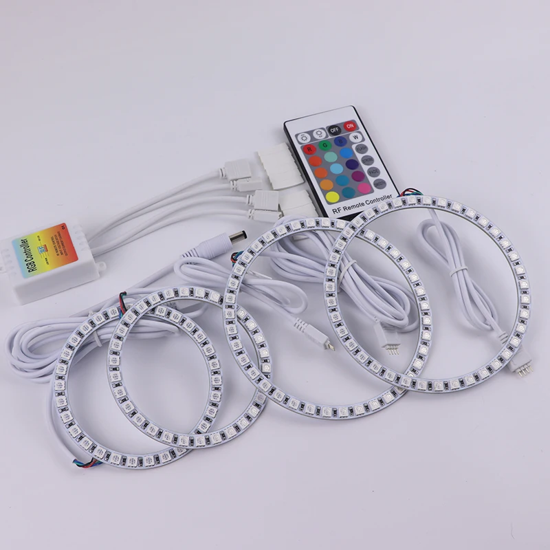 Последняя фара Мульти-Цвет RGB светодиодный Ангельские глазки гало кольца дневные