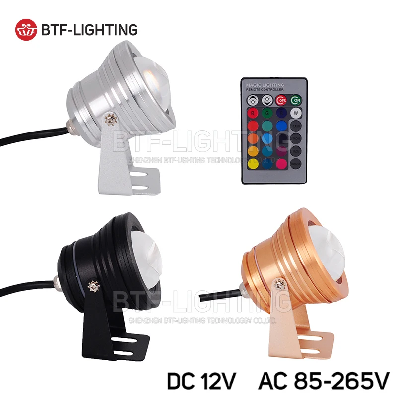 DC12V/AC85-256V светодиодный подводный RGB/белый/теплый/красный/синий/зеленый прожектор светильник лужайка бассейн Точечный светильник IP68 водонепроницаемый