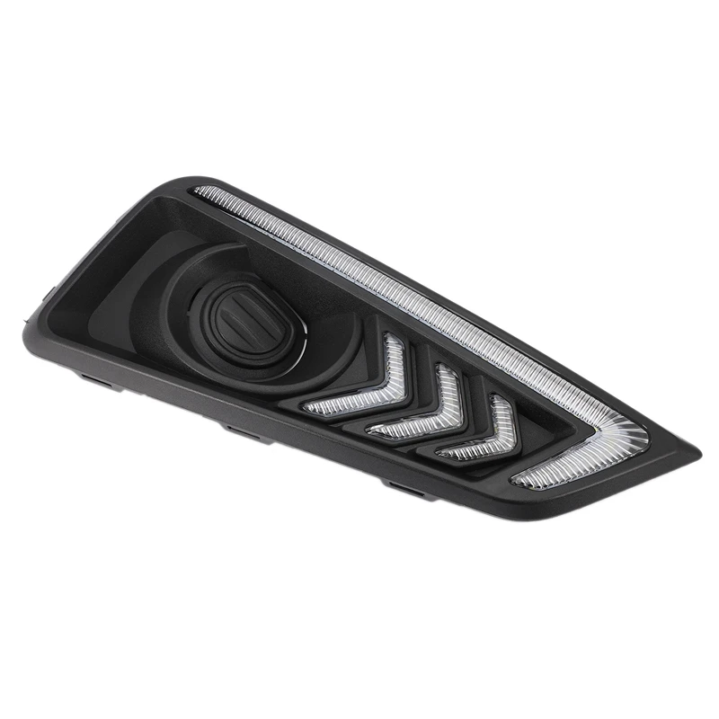 

DRL Daytime Running Lights Daylight 12V ABS Fog Lamp Cover with Turn Yellow Signal Light for Honda City 2015 2016