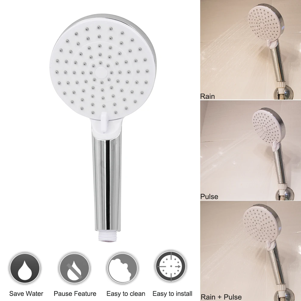 3 режима душевая головка ручной регулируемый круглый топ спрей из нержавеющей