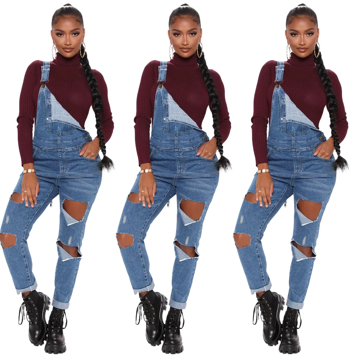 

Дамский на подтяжках комбинезон Повседневный джинсовый комбинезон Горячая Распродажа маленький подъем ноги комбинезон женский комбинезо...