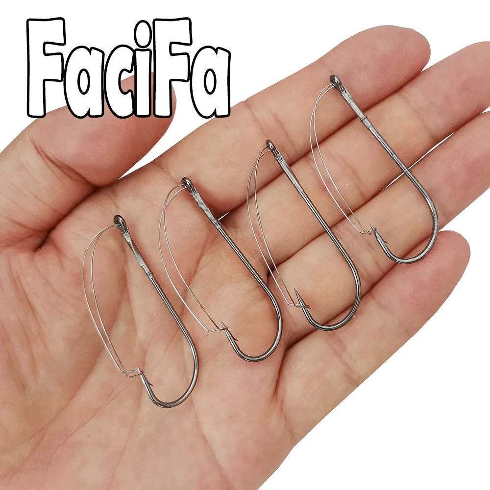100 шт Weedless колючий рыболовный крючок Wacky Rig крюк Размеры 6-5/0 Высокоуглеродистая