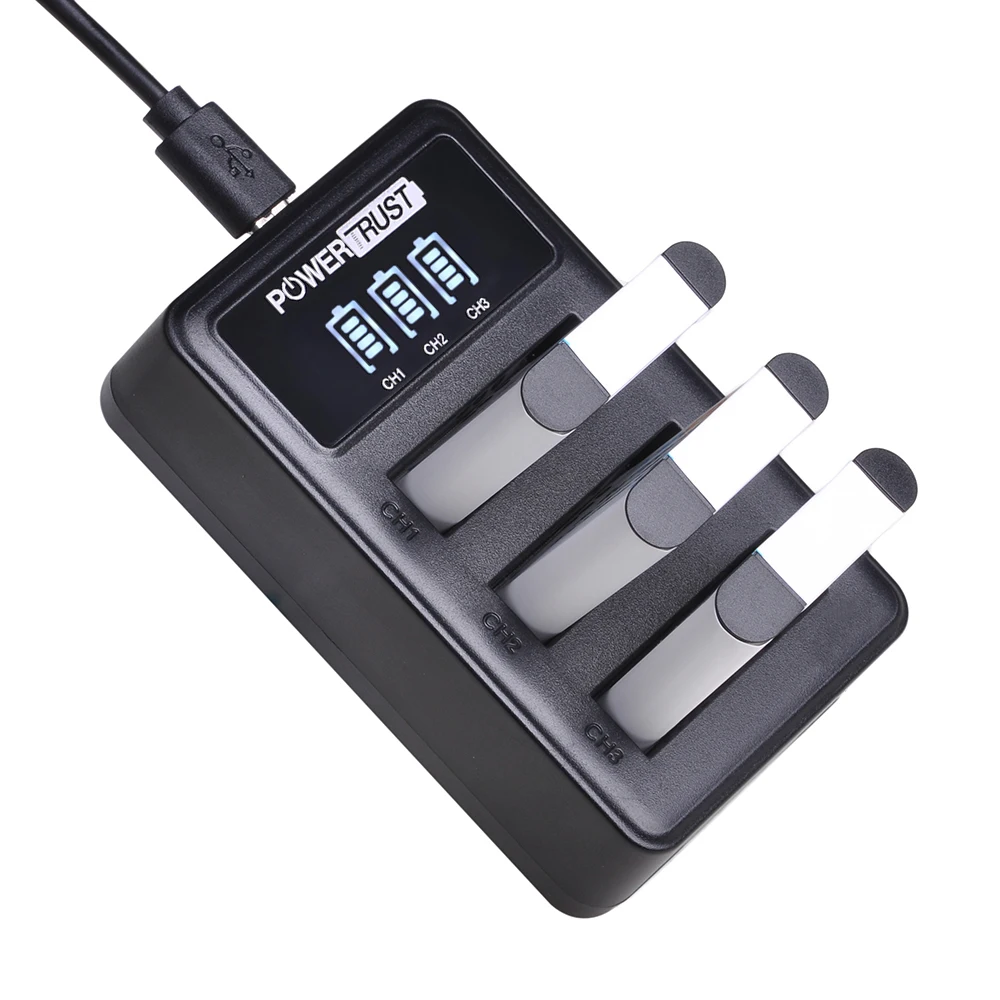 PowerTrust 2Pc Li-90B LI90B LI-92B Battery + светодиодный 3 слота USB Charger для Olympus XZ-2 SH-50 SH-1 |