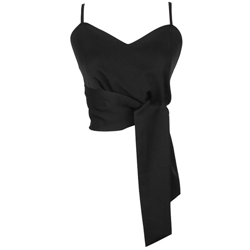 

2021 new sexy lace-up outside wear strapless New V neck Girls cool vest summer Women Sweaters vest