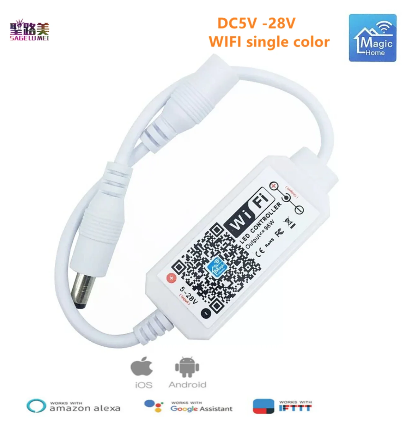 

Magic Home DC5V 12V 24V Bluetooth Wireless WiFi Controller,RGB/RGBW IR RF LED Controller for 5050 WS2811 WS2812B Pixel Led Strip