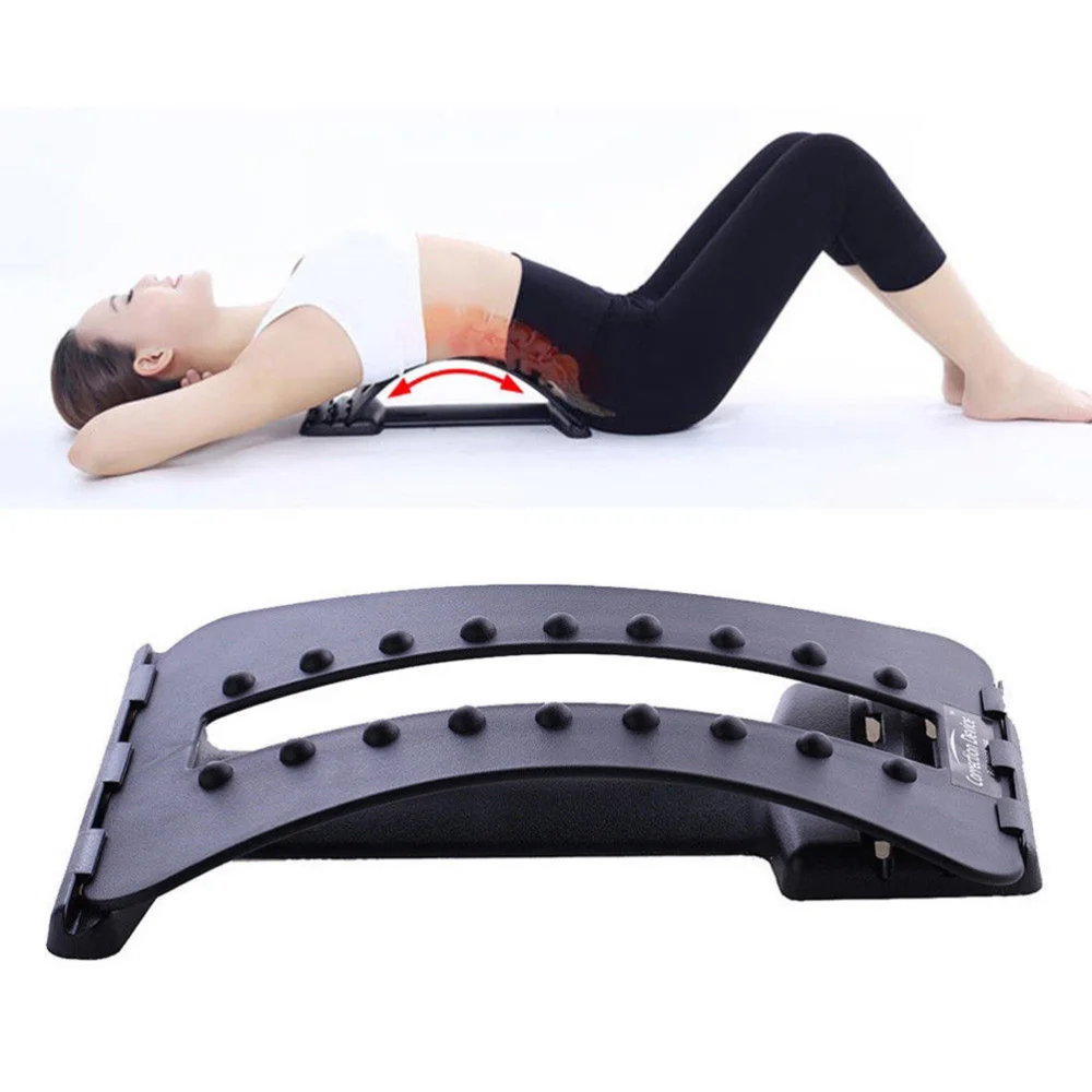 

2Pcs Professional Spine Pain Relief Lumbar Traction Stretching Device Waist Spine Relax Back Board (Non-magnetic Style,