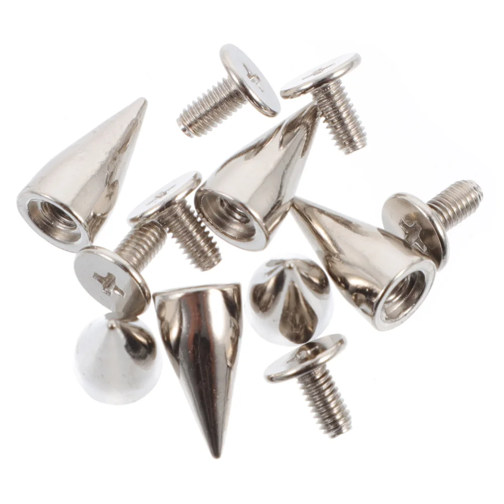 

1 Set of 170pcs Punk Bullet Spikes Decorative Accessory for Shoes Coat Backpack
