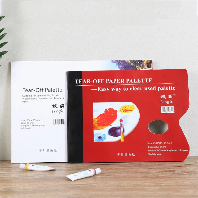 

A4/8K Disposable Tear Off Paper Palette Watercolor Paint Palette Paper Pad For Artist Acrylic Oil Painting Gouache Art Supplies