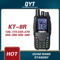 qyt quad four 4 band 220 270 350 390 handheld kt 8r kt8r walkie talkie intercom uvhf two way cb ham radio fm transceiver palyer