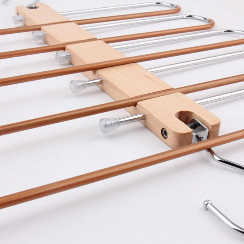 

Pants Hangers Space Saving Wood Scarf Hangers for Closet Organizer Hangers Scarf Holder Closet Organization