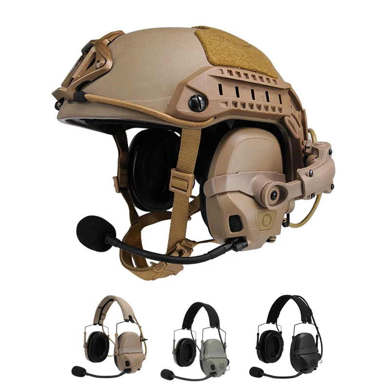 

FCS AMP Tactical Headset Communication Noise Reduction V60 PTT Upgraded