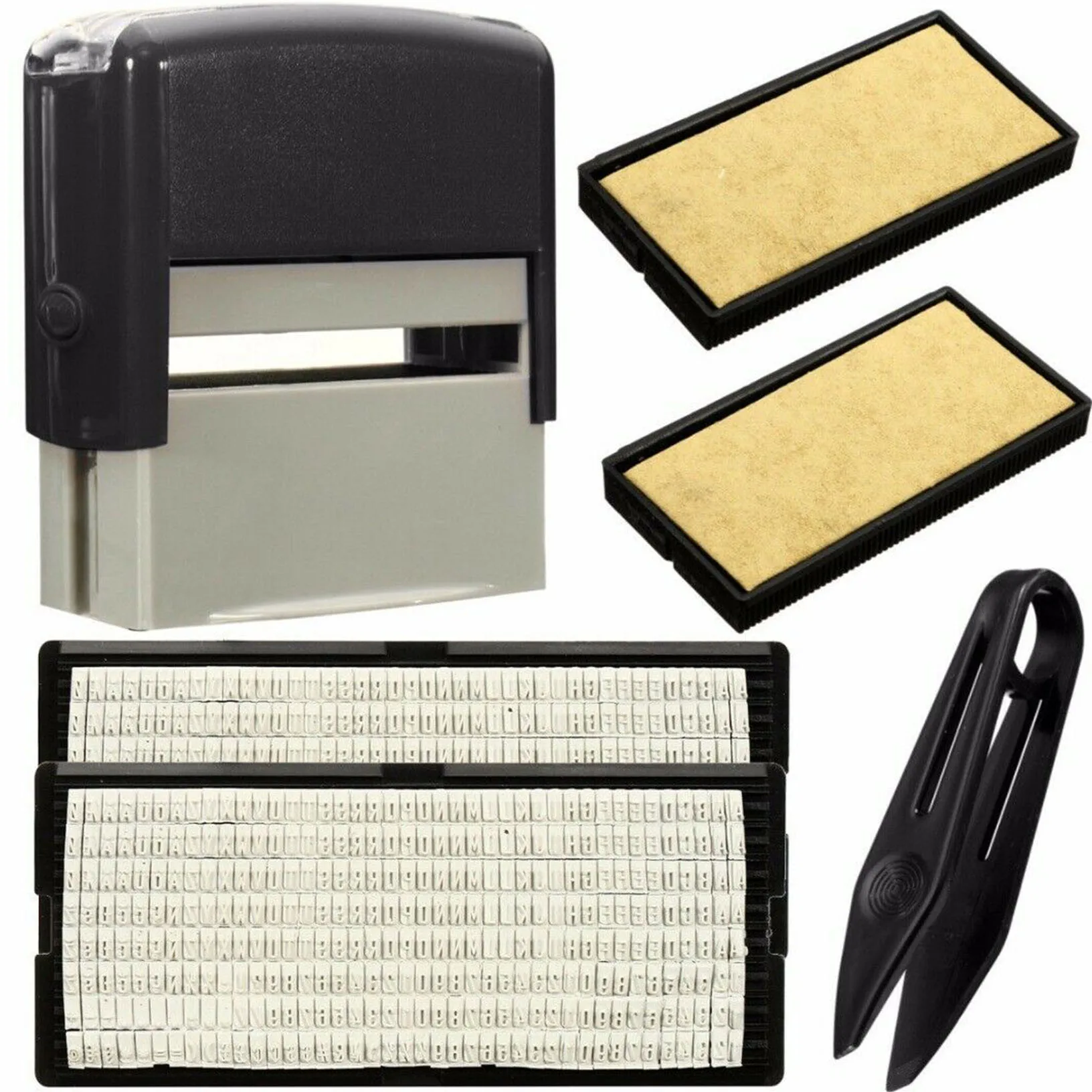 Набор мини-штампов с буквами алфавита 3 цвета | Дом и сад