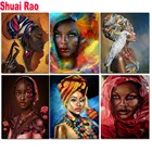 Алмазная живопись для Африканской женщины, готический портрет для всей квадратной и круглой мозаики, 3D стерео настенное искусство, темная девушка,
