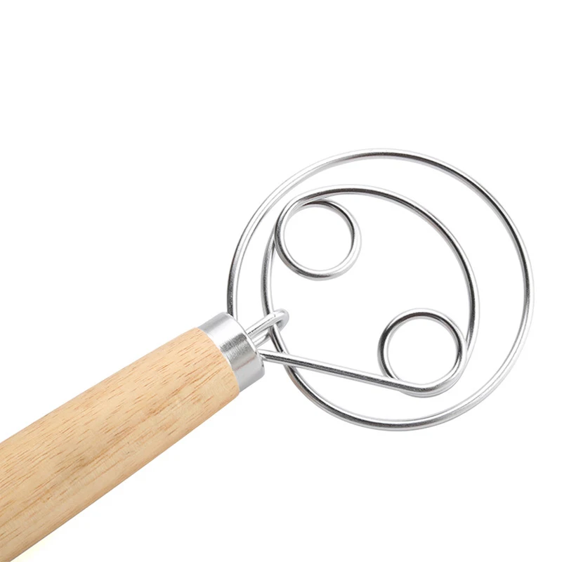 Лучшая деревянная ручка датский венчик для теста нержавеющая сталь Kichen кухонные