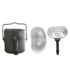Heatable 3 в 1 алюминиевая походная коробка для ланча, армейский набор для пикника, столовый чайник, кастрюля для кемпинга, пикника, путешествий, чашка для еды