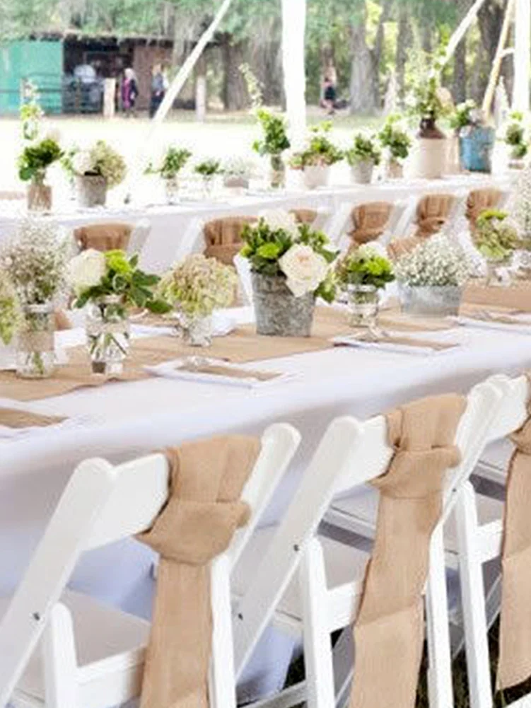 

10M Vintage Table Runner Burlap Hessian Ribbon Wedding Party Craft Decor High Quality Table Runner Natural Jute Decoration Roll