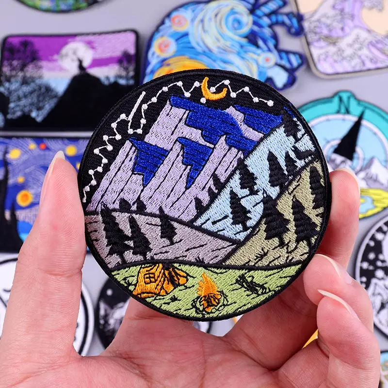 Термоклейкая нашивка для одежды &quotсделай сам&quot компас горы путешествия