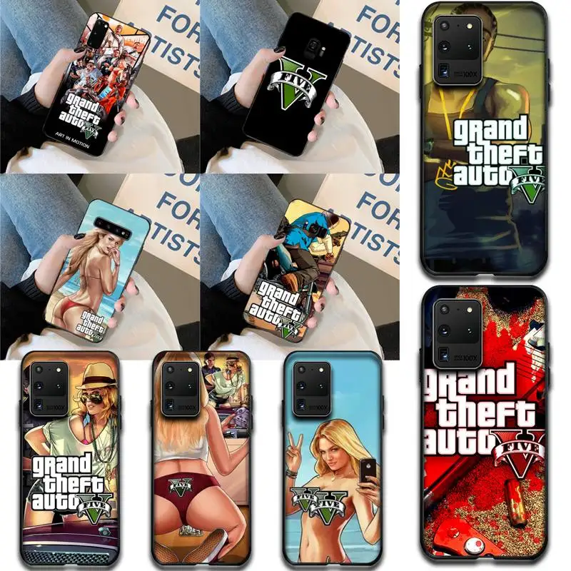 HPCHCJHM хит Grand Theft Auto GTA 5 черный мягкий чехол для телефона Samsung S20 plus Ultra S6 S7 edge S8 S9 S10