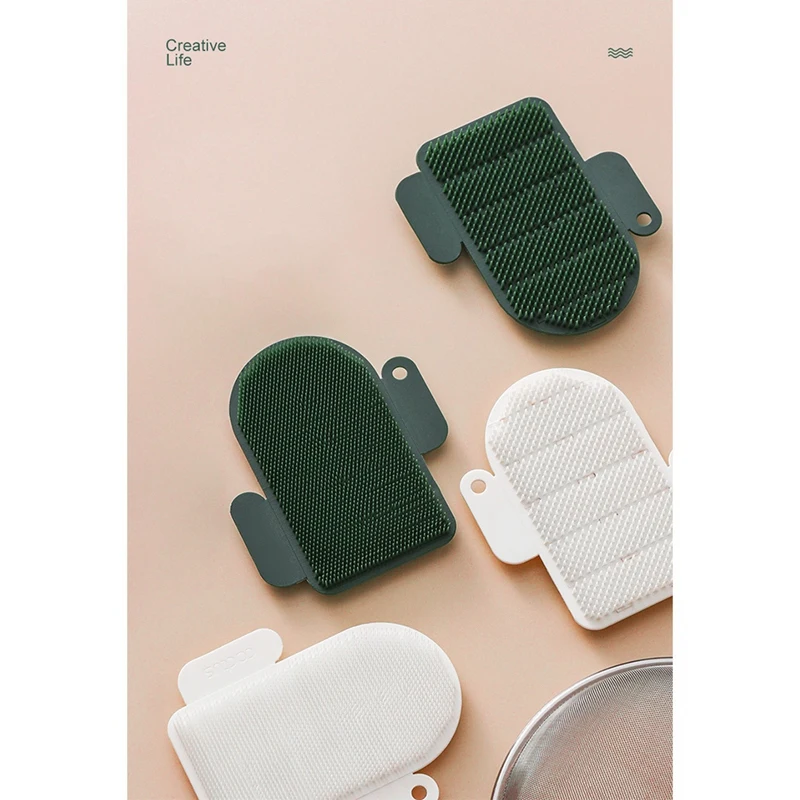 4Pcs Multifunctional Potato Carrot Cleaning Tools Fruit Vegetable Brush Cactus Burr Kitchen Gadgets | Дом и сад