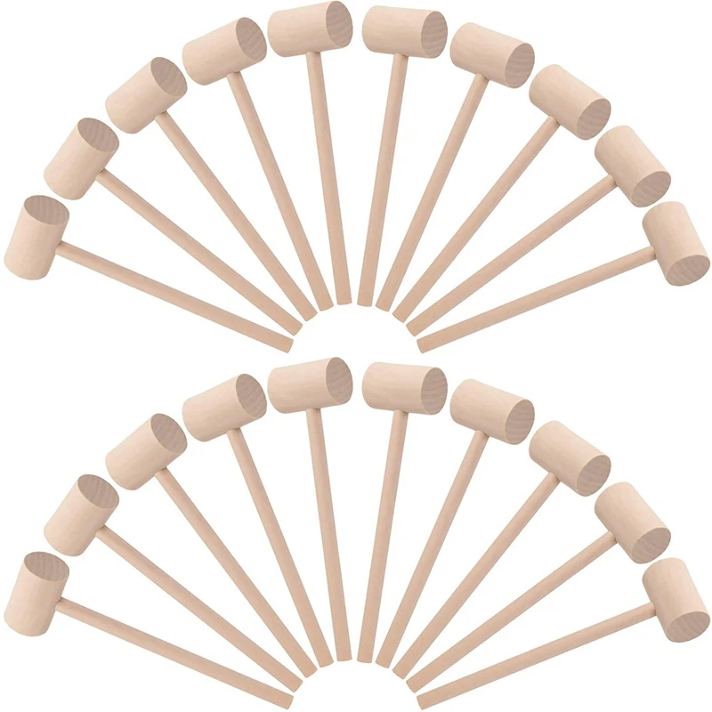 

36 Pieces Wooden Crab Lobster Mallets Seafood Shellfish Crab Wood Hammers Mallets for Cracking Seafood Tool Supplies