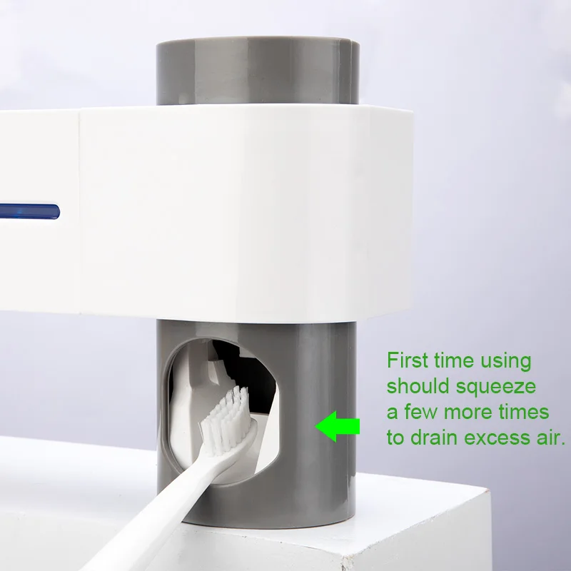 Antibacteria UV Light Ultraviolet Toothbrush Sterilizer Automatic Toothpaste Dispenser ToothBrush Holder bathroom accessories
