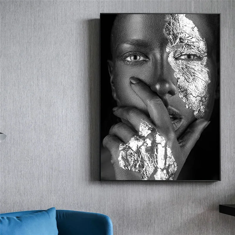 

Canvas Painting With Frame Black African Sexy Women Art Aesthetic Nordic Poster Modular Canvas Canvas Painting For Living Room