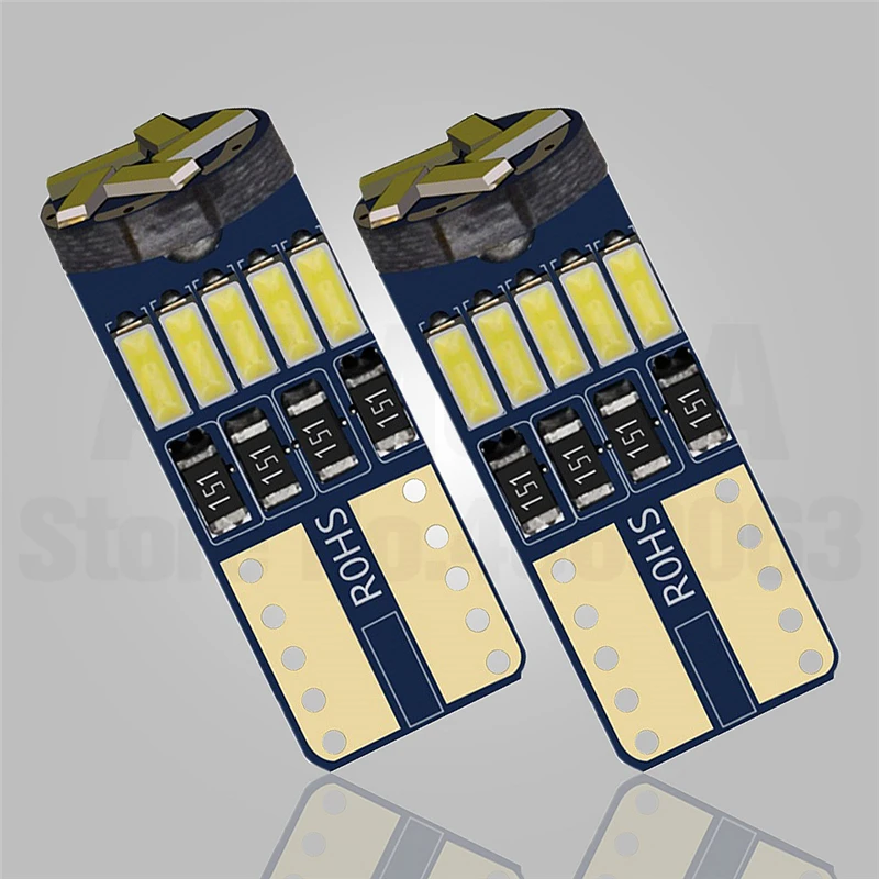 100x автомобильные светодиоды T10 168 194 W5W 15 LED 4014 габаритная лампа интерьерные лампы