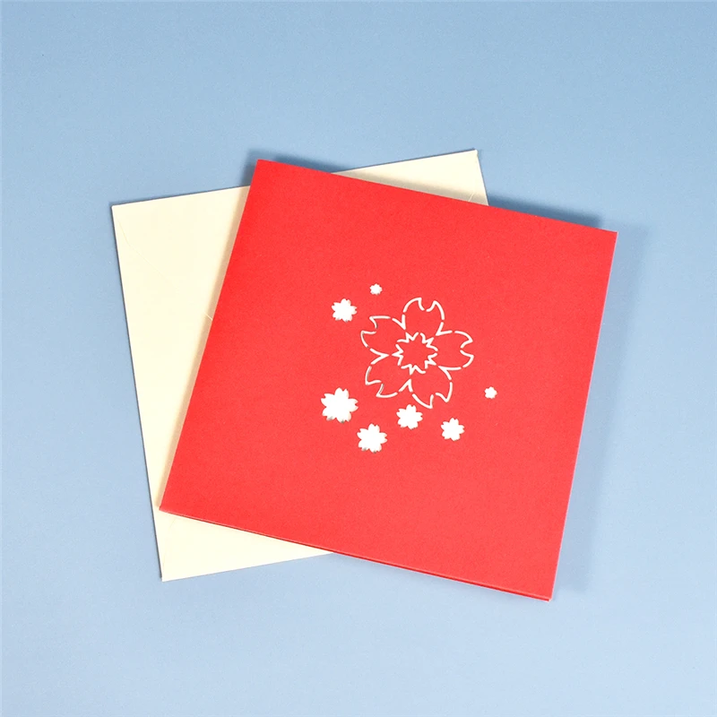 3D Вишневое дерево всплывающие Цветочные открытки для Дня матери подарок на день