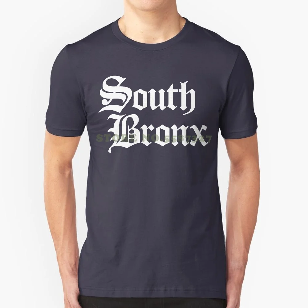 Футболка мужская в стиле хип-хоп брендовая одежда готическом с надписью South Bronx Nyc
