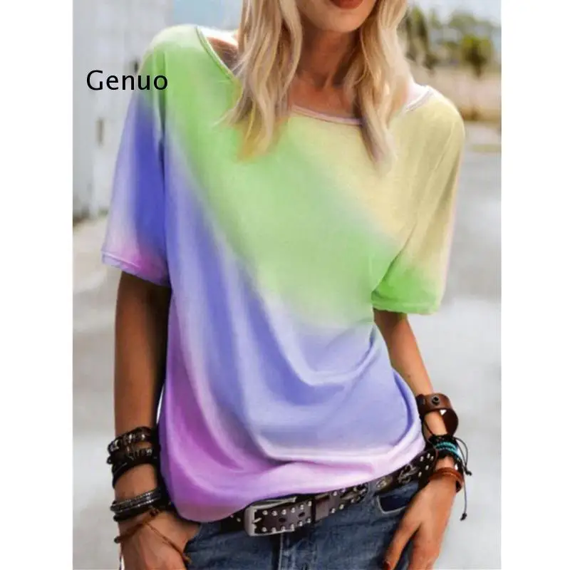 

Summer Fashion Colors Sexy Colors Women Plus Sizes Loose Big Large Vintage Ruffles Fashion Casual T Shirts Tops Tees
