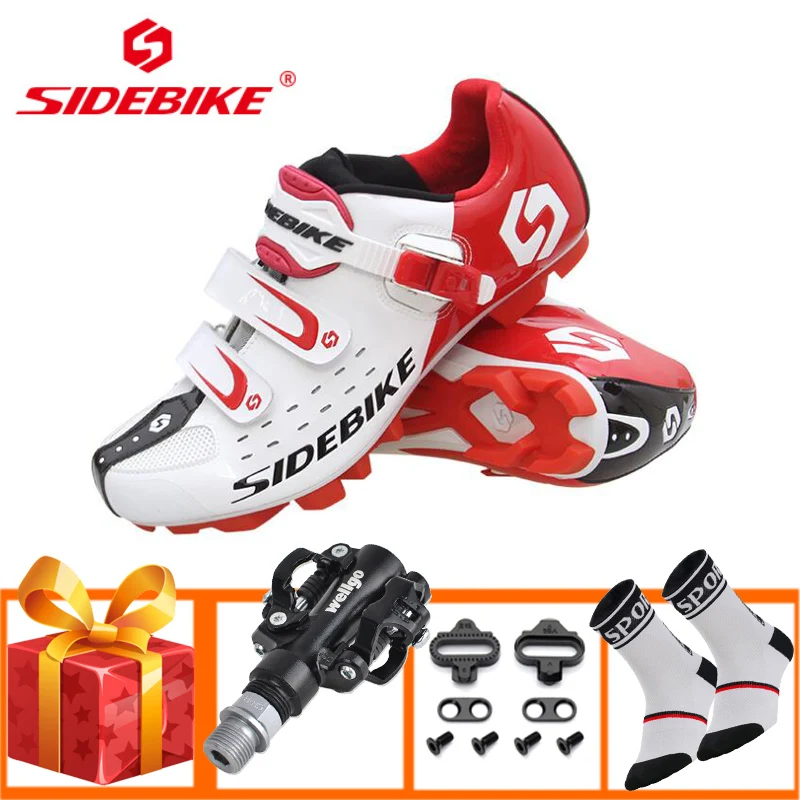 Велосипедные кроссовки SIDEBIKE самозакрывающиеся дышащие с педалью SPD для мужчин и