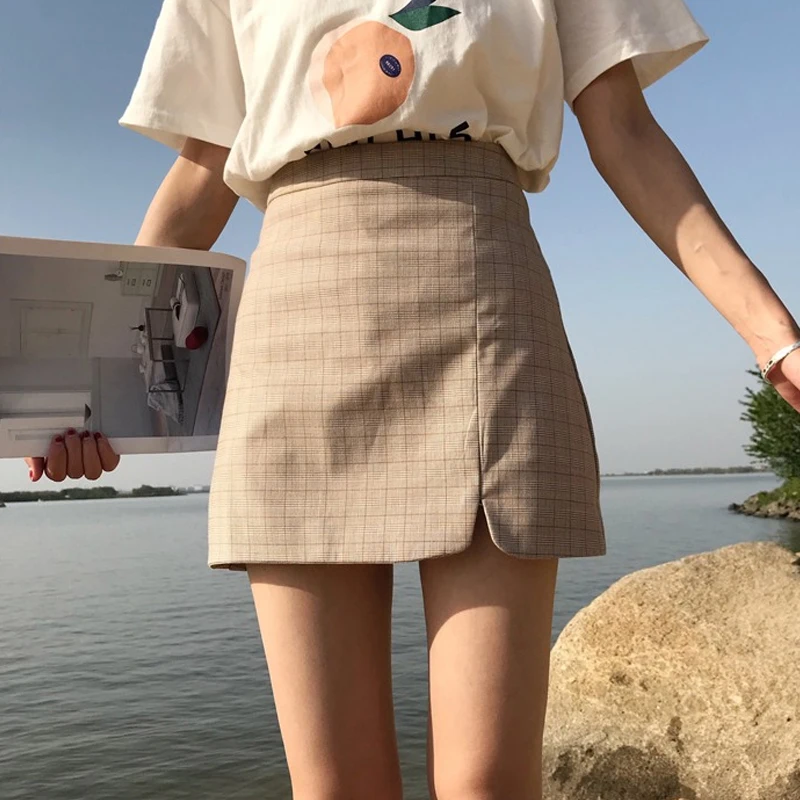 Женские модные юбки трапециевидной формы повседневные универсальные Облегающие