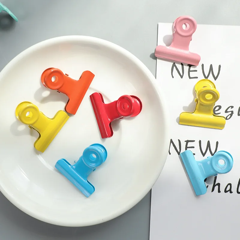 1 шт. разноцветные зажимы круглые металлические для связывания файлов школьные и