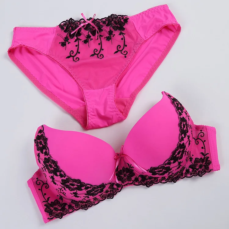 red underwear set DKERT BCD Cup Big Size New Good Quality Women Bra Set Push Up Lace Bra Brief Sets Sexy Brassiere Embroidered Underwear Set k5566 cotton bra and panty sets