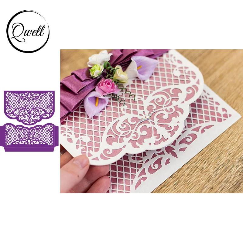 

QWELL Frame Lace Card Edge Metal Cutting Dies for Scrapbooking and Card Making Paper Embossing Craft New 2019 die cuts