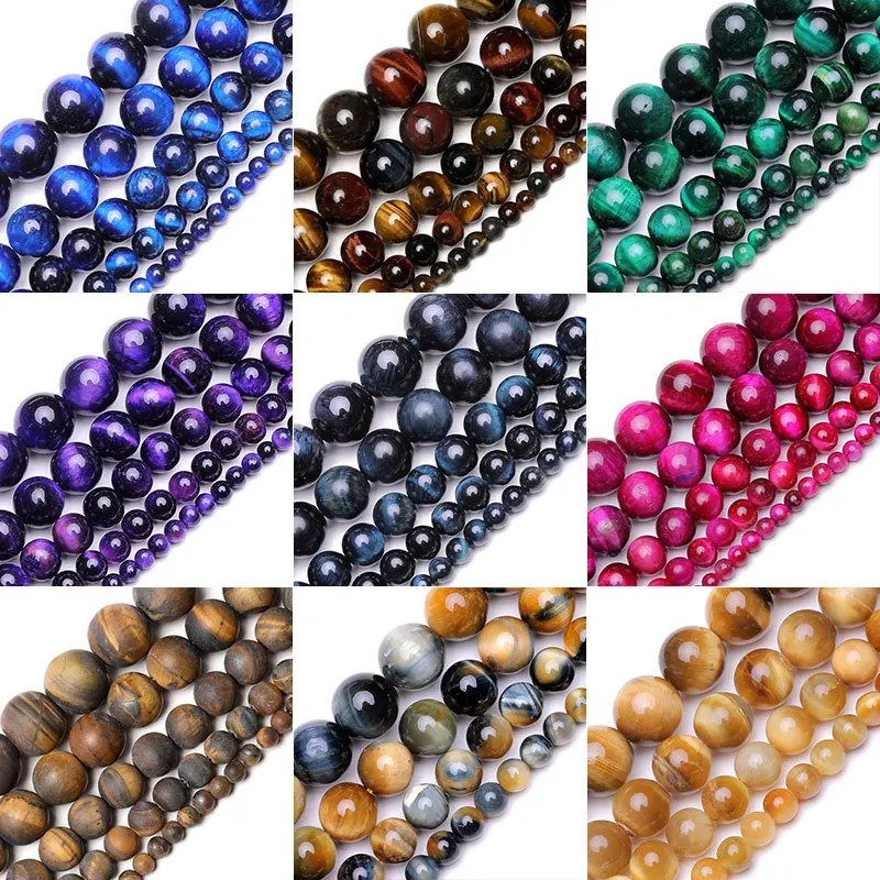 Natural Gemstone Round Spacer Beads 4mm 6mm 8mm 10mm 12mm Wholesale Assorted 