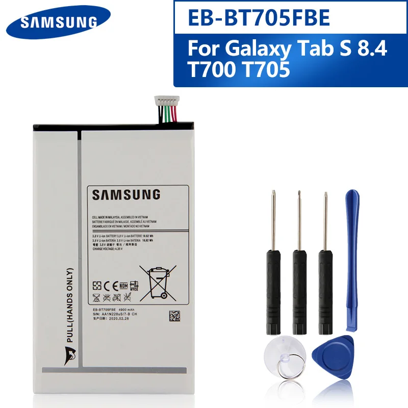 Оригинальная запасная EB-BT705FBC для планшета Samsung GALAXY Tab S 8 4 T700 T705 EB-BT705FBE