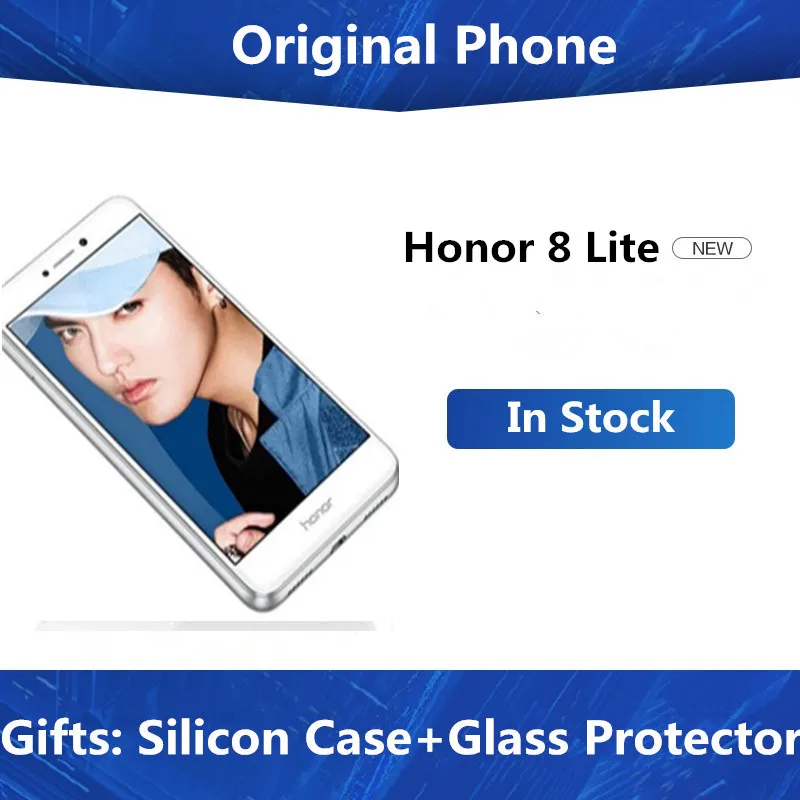 Оригинальный телефон Honor 8 Lite 4G LTE Восьмиядерный процессор Kirin 655 на базе Android 7 0