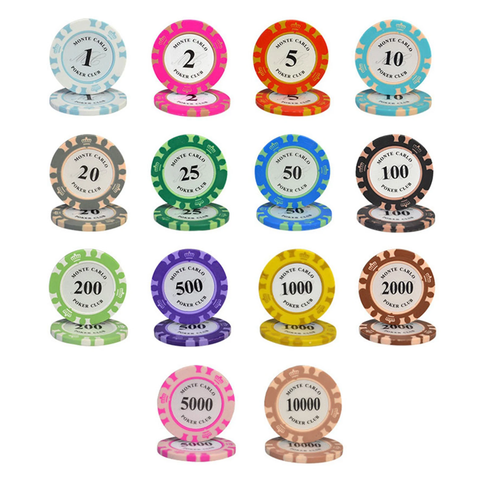 

Bar Poker Game Chips Blackjack Hold'em Casino Card Game Chips Tokens in Box