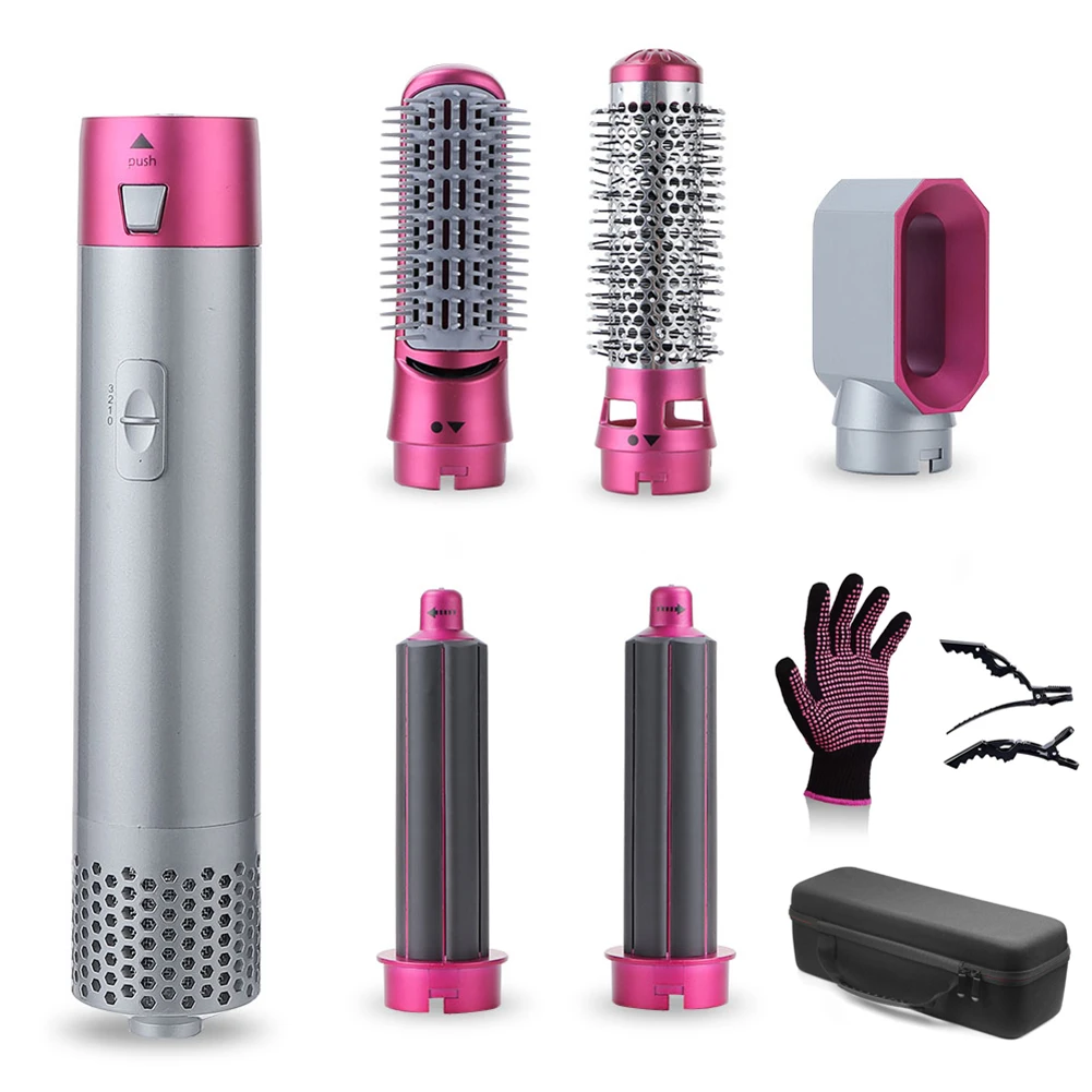 

1000W Hair Dryer Hot Air Brush Wrap Ions Styler Volumizer Hair Straightener Curler Roller One Step Electric Ion Blow Dryer Brush
