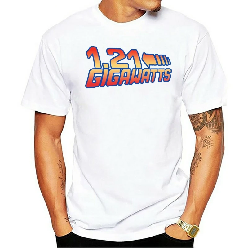 Back to the Future 1 21 ГВт культ фильм черная футболка OZ9389 крутые повседневные гордость
