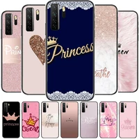2021 princess and queen black soft cover the pooh for huawei nova 8 7 6 se 5t 7i 5i 5z 5 4 4e 3 3i 3e 2i pro phone case cases