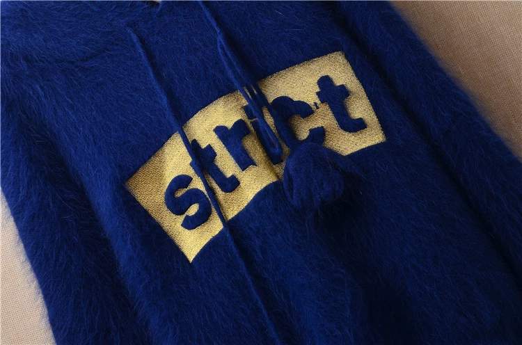 Женская толстая теплая зимняя короткая стильная толстовка с милой буквенной