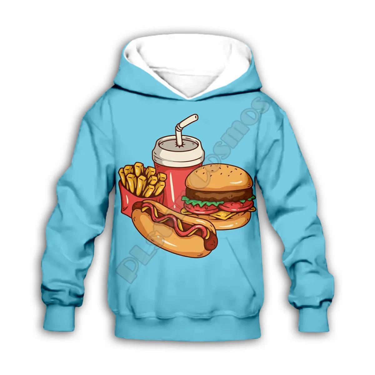 Hamburger 3d printed Hoodies family suit tshirt zipper Pullover Kids Suit Sweatshirt Tracksuit/Pants