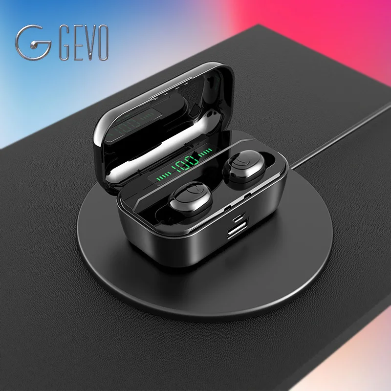 G6S Беспроводные Мини Bluetooth 5 0 наушники 8D стерео с микрофоном дисплей 3500 мАч для