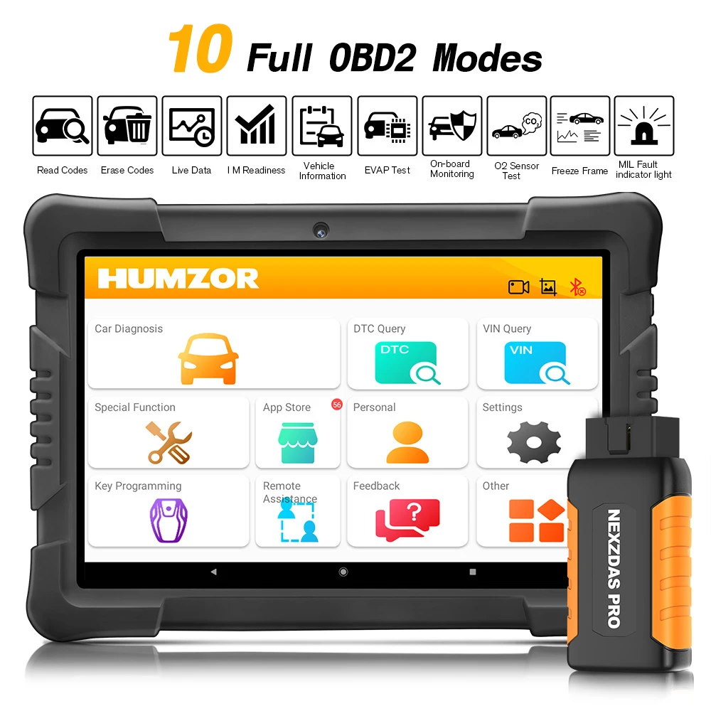 Humzor NexzDAS Pro OBD2 Code Reader Scanner Automotivo OBD 2 Car Diagnostic Tool IMMO TPMS EPB DPF SAS ABS Injector Oil Reset | Автомобили