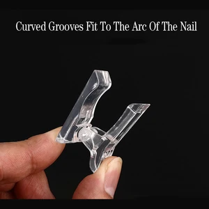 5/10Pcs Crystal Nail Clip Acrylic Nail Plastic Holder Finger Polish Extension Tips Quick Building Mo