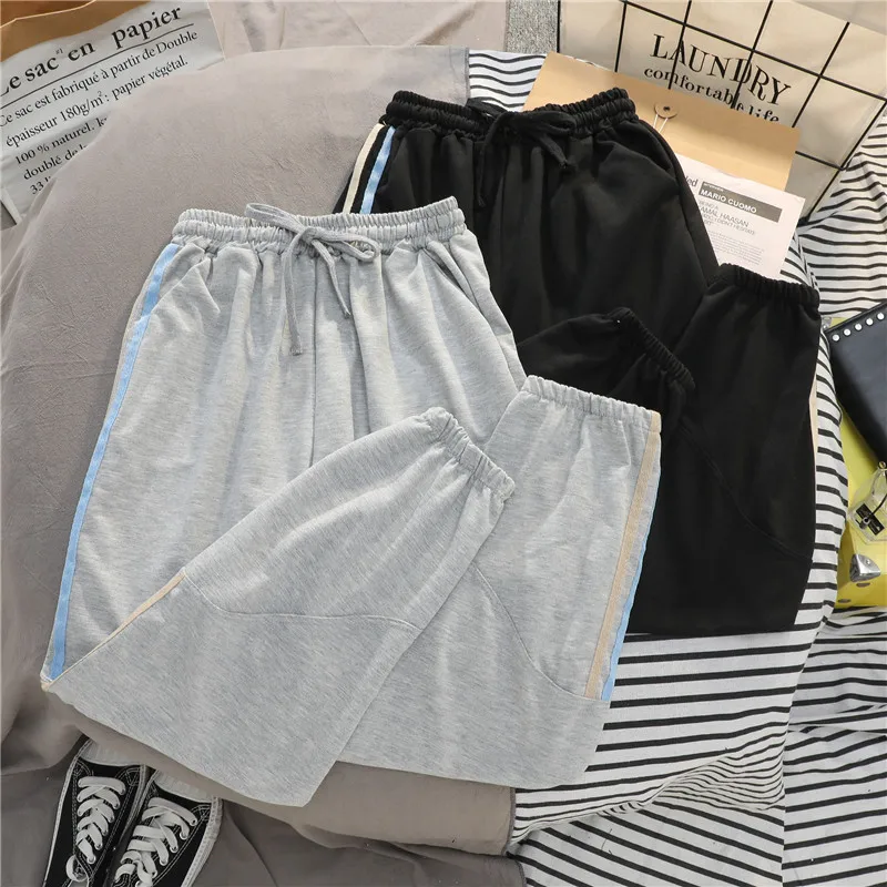 

summer Women's Harem Pants Loose Drawstring Simple Fashion Leisure Harajuku Student Trousers Female Korean Sweatpants