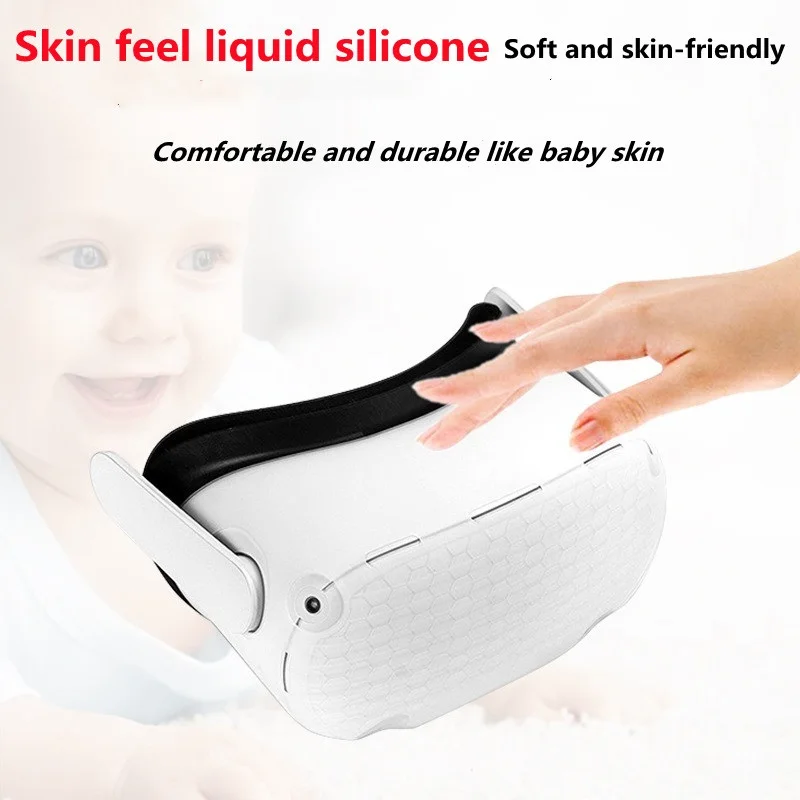 silicone protective cover shell case for oculus quest 2 vr headset head cover anti scratches for oculus quest 2 vr accessories free global shipping