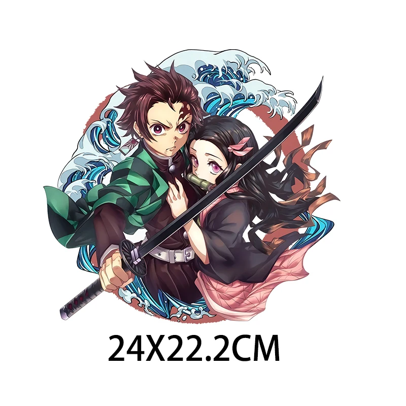 Горячая Распродажа для одежды Nezuko патчи полосы джинсов теплопередающие